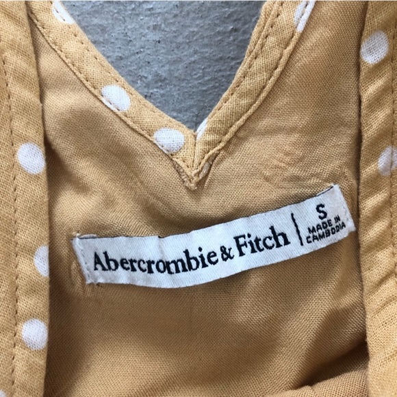 A&F • Yellow Polka Dot Shift Dress • Short Sleeve Dress Size Small - Picture 3 of 4